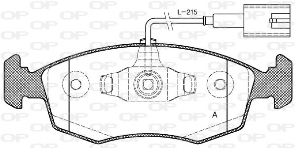 OPEN PARTS Комплект тормозных колодок, дисковый тормоз BPA0172.52
